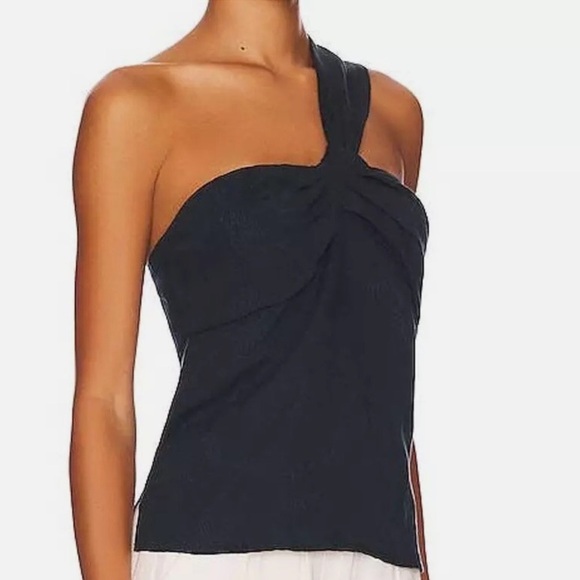 Veronica Beard Belinda One Shoulder Jacquard Blue Top NWT - Picture 1 of 14